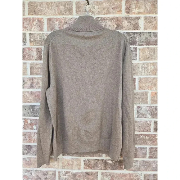 J.Crew Mens M Pullover Long Sleeve High Neck Sweatshirt Light Brown Size L - Picture 2 of 3